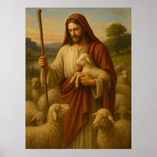 Jesus É o Pastor #2™ Arte de Parede LDS Poster