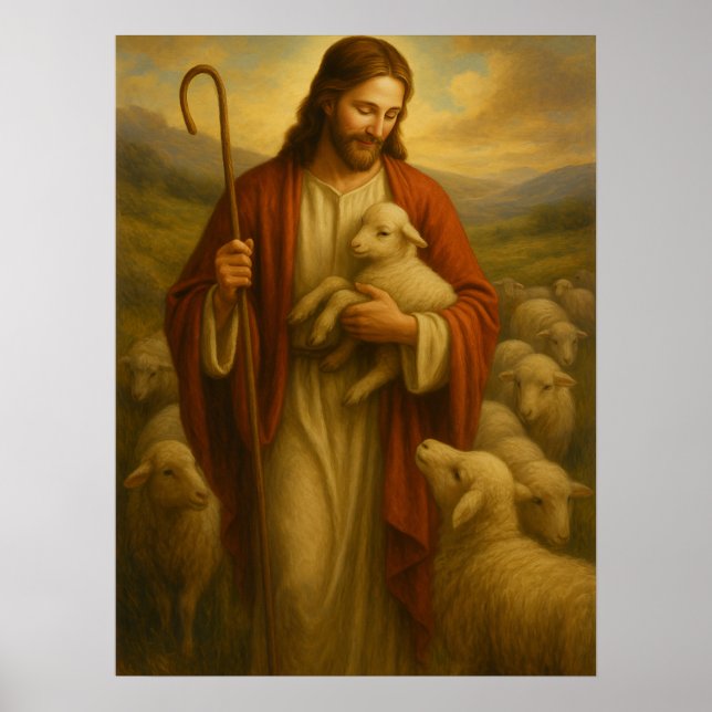 Jesus é o Pastor #3™ Arte de Parede LDS Poster (Frente)
