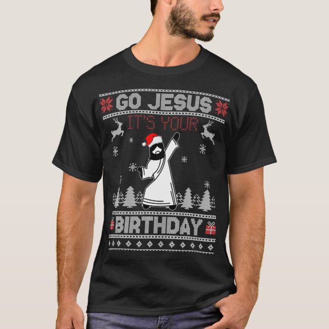 Jesus, é o seu suéter de Natal feio (Frente)