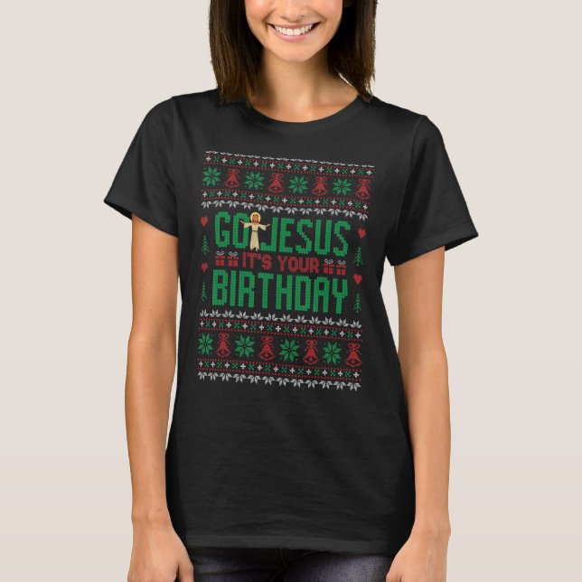 Jesus, é o seu suéter de Natal feio (Frente)