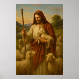 Jesus é o Shephard 2™ LDS Wall Art Poster