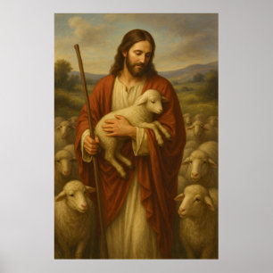 Jesus é o Shephard nº 5™ LDS Wall Art Poster