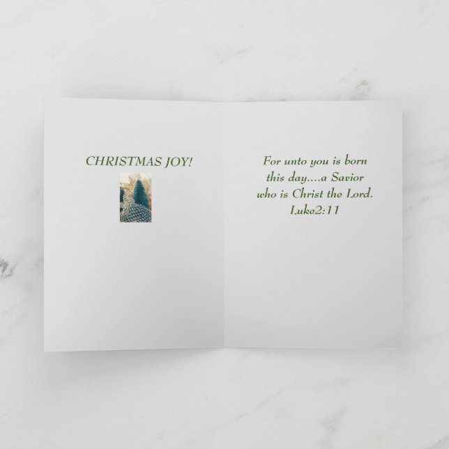 Jesus é religioso nascer Xmas Luke CARTÃO DE Natal (Interior)