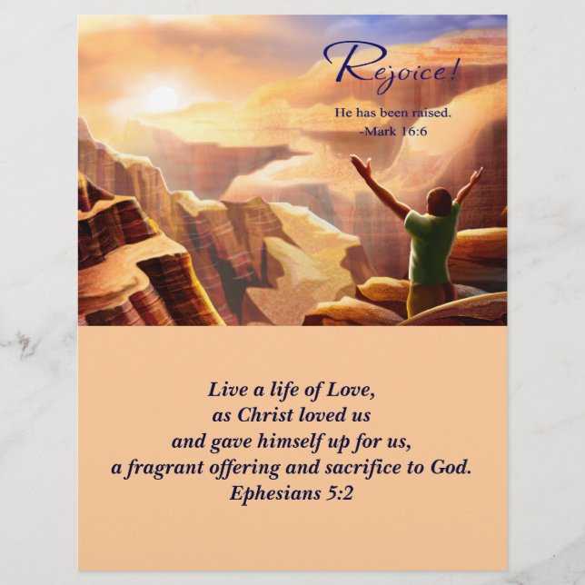 Jesus é Risen! Boletins da Igreja páscoa (Frente)