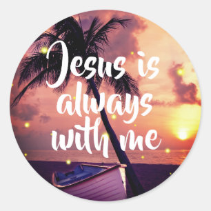 Jesus é sempre comigo etiquetas inspiradas de  