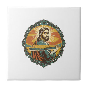 Jesus Envergonhado Tropeçando Superfície Plana Clu