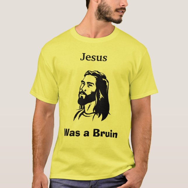 Jesus era um amarelo básico da camisa do bruin (Frente)