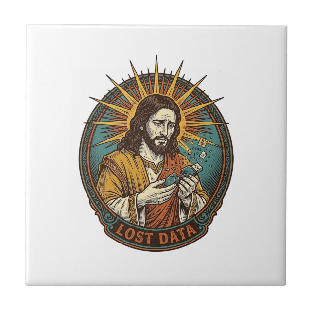 Jesus Esmagou Drive USB Flash Perda de Dados Humor (Frente)