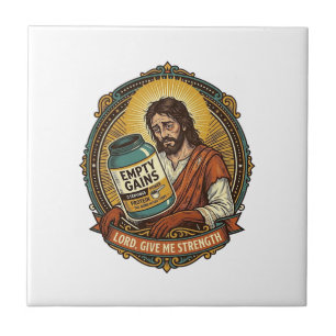 Jesus Exausto Tubo de Proteína Vazio Humor de Acad