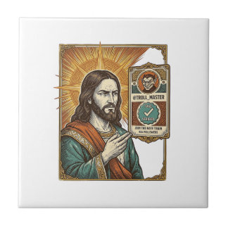 Jesus Fake Verificado Símbolo de Visto Scam Troll 