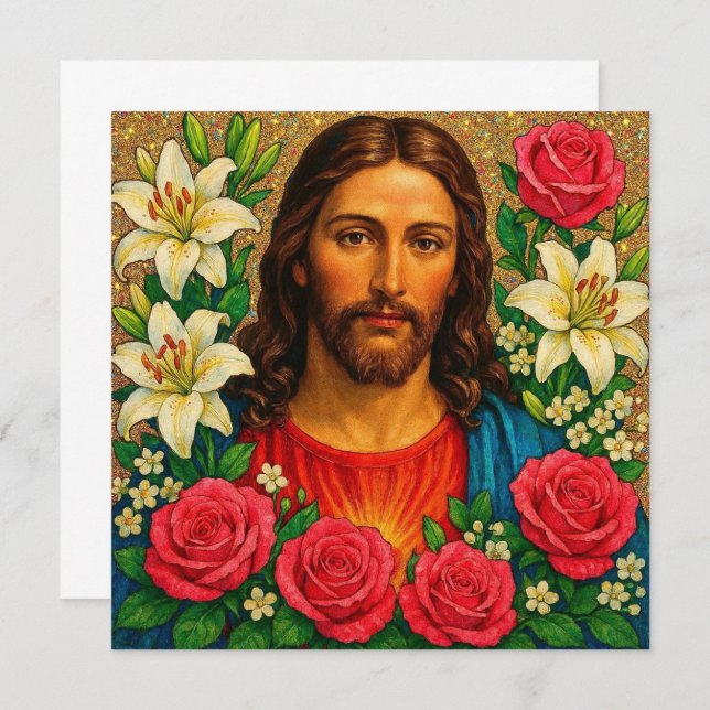 Jesus Greeting Card. (Frente/Verso)