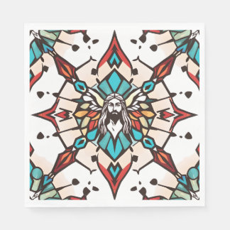 Jesus guardanapos para ir com os pratos de papel J