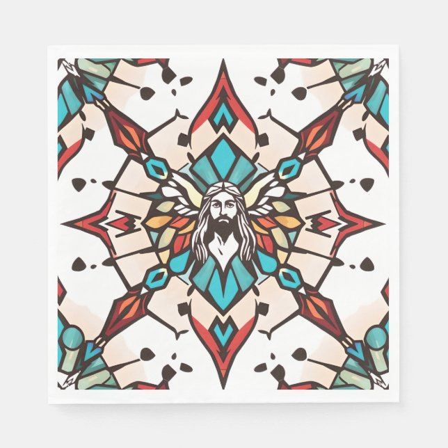 Jesus guardanapos para ir com os pratos de papel J (Frente)