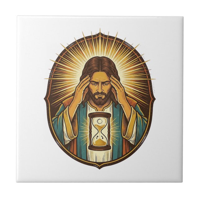 Jesus Impaciente Carregando Ampulheta Internet Len (Frente)