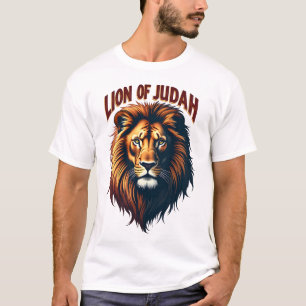 Jesus Leão de Judá Gravura Vintage Camiseta Cristã