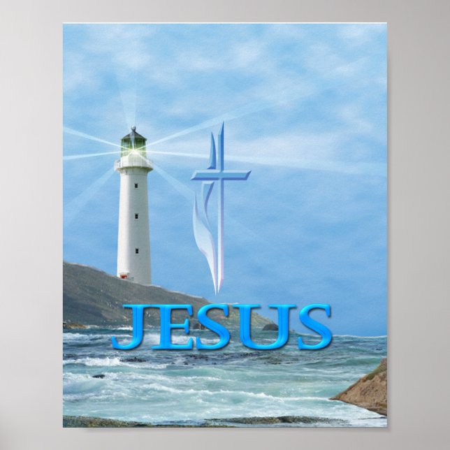 Jesus Light House art Poster (Frente)