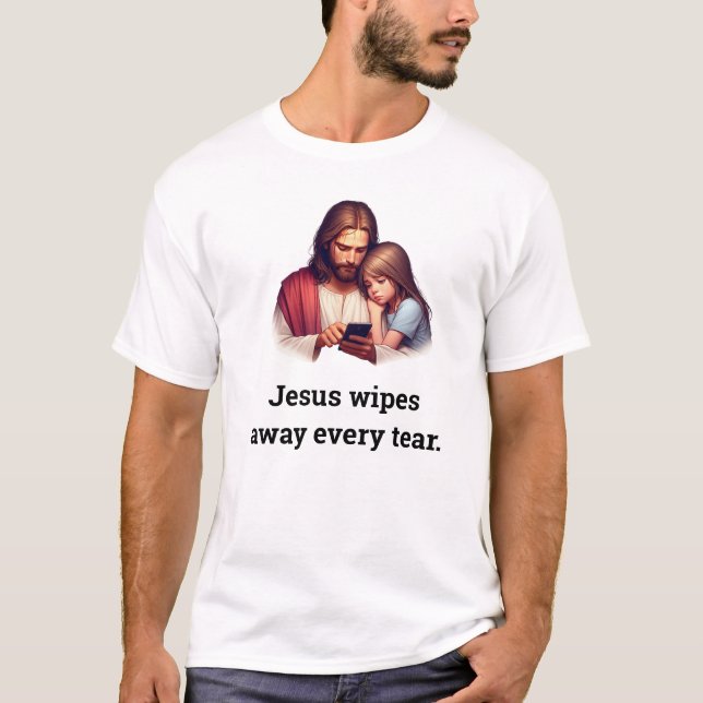 Jesus limpa todas as camisetas de luxo (Frente)