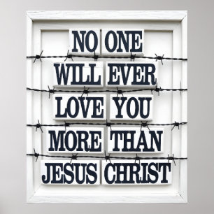 Jesus Love Cote Wall Art Poster