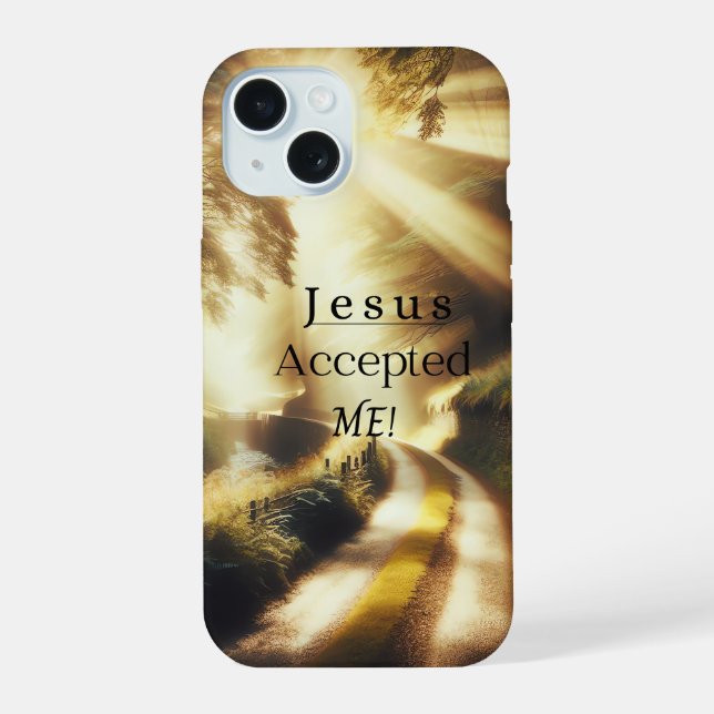 Jesus Me Aceitou Capa de Celular (Verso)