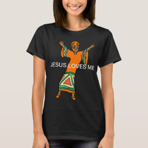 Jesus me ama a camiseta da mulher