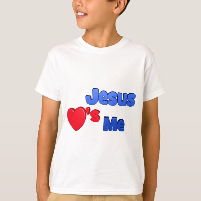 Jesus Me Ama A Camiseta De Crianças (Frente)
