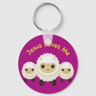Jesus me ama Chaveiro de ovelhas de pastor cruzado