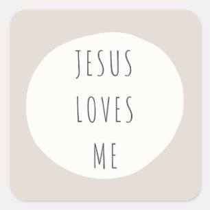 Jesus me ama. Etiquetas e adesivos