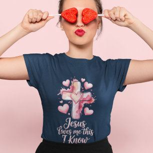 Jesus Me Ama, Eu Sei Camiseta Feminina de Dia dos