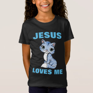 JESUS ME AMA KITTEN, CAMISAS DE GATO CRISTÃO