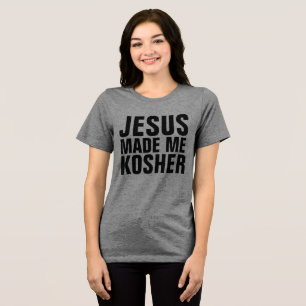 JESUS ME FEZ KOSHER, Camiseta judaica messiânica