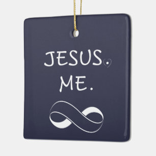 Jesus Me Infinity Enfeites de Natal Cristão