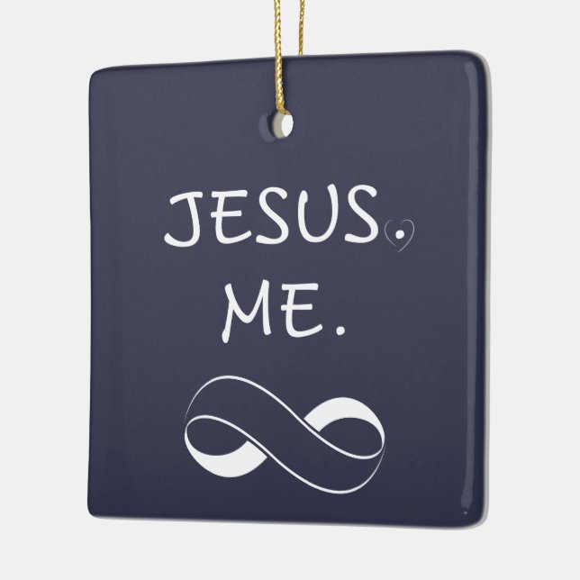 Jesus Me Infinity Enfeites de Natal Cristão (Esquerda)