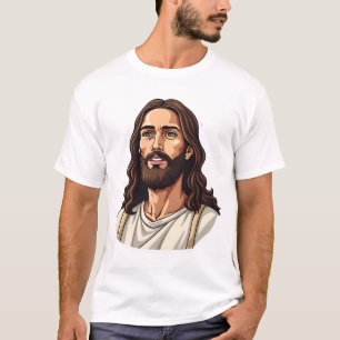 Jesus Misericórdia Rosto Camisa Branca Gravada Vin