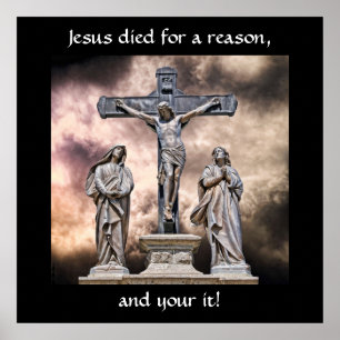 Jesus morreu para um poster da razão