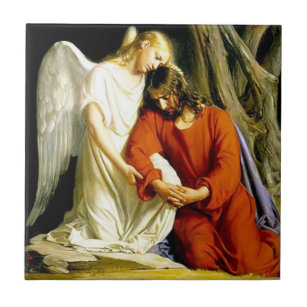 Jesus no Azulejo de Cerâmica Gethsemane