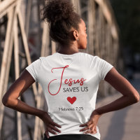 Jesus Nos Salva Coração Vermelho Escritura Hebreus