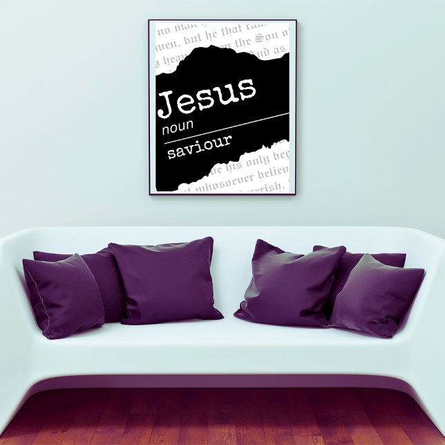 Jesus (Noun): Bíblia de Salvador KJV Verse Poster (Criador carregado)