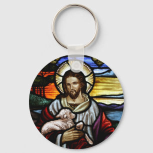 Jesus o bom chaveiro do vitral do pastor