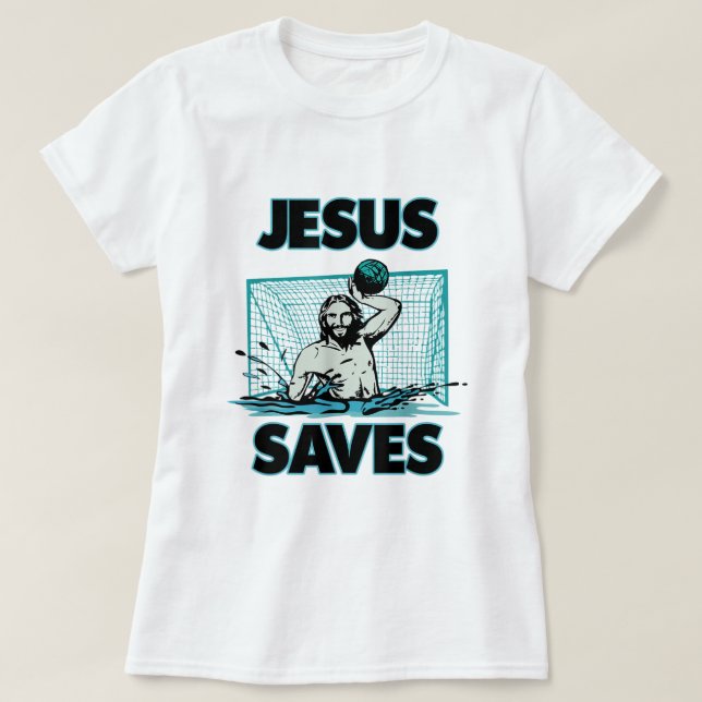 Jesus, O Polo Água Salva Camisa Para Chri (Frente do Design)