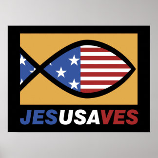 Jesus Patriótico Salva poster