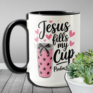 Jesus Preenche minha taça - Caneca Cristã Inspirad