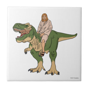 Jesus que monta T-Rex