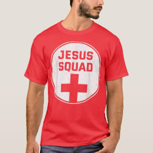 Jesus Religião ao Esquadrão Religião Cristã Camisa
