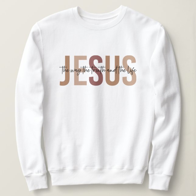 Jesus religioso, camiseta branca inspiradora (Frente do Design)