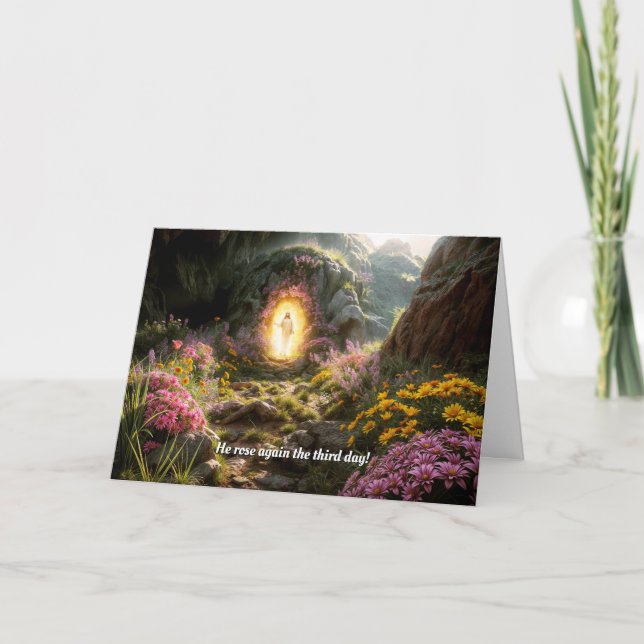 Jesus ressuscitado cartão de Páscoa (Frente)