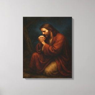 Jesus rezando em Gethsemane™ LDS Canvas Wall Art