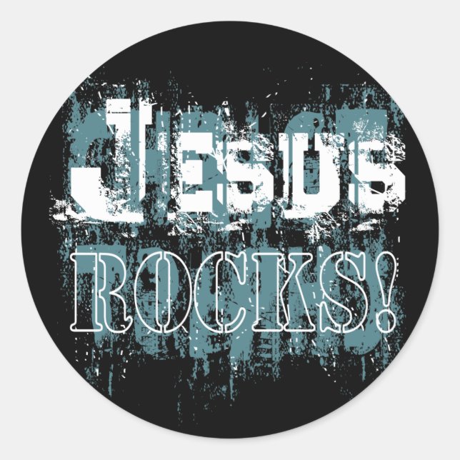 Jesus Rocks! Adesivo (Frente)