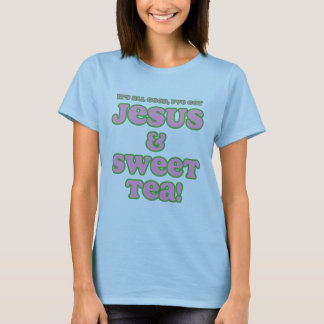 Jesus & rosa doce da camisa do chá