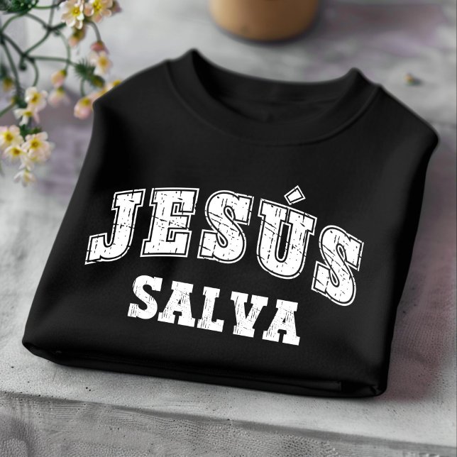 Jesús Salva Afetou Camiseta Espanhola Cristã (Criador carregado)