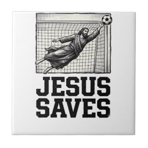 Jesus Salva Camisa de Gravura Vintage de Goleiro d